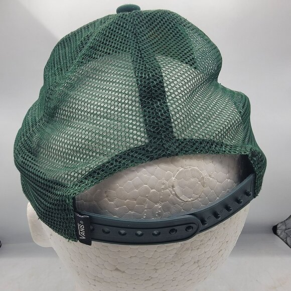 Vans Off The Wall White Green Trucker Hat Adjustable Comfort Outdoors Casual - Picture 3 of 8